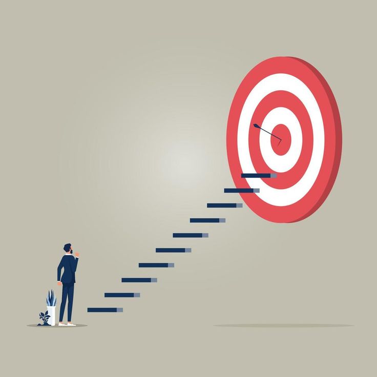 Baixar meta de negócios ou conceito de vetor objetivo com empresário está no caminho para atingir a meta gratuitamente.jpeg